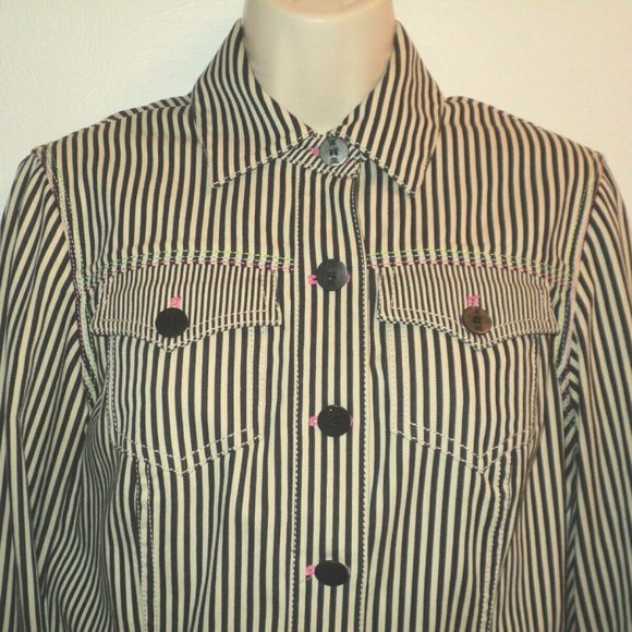 Worth Size 2 Cropped Jacket Black & Gray-Cream - Picture 2 of 5